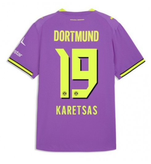 Borussia Dortmund Konstantinos Karetsas #19 Alternativní Dres 2026-27 Krátký Rukáv Borussia Dortmund Konstantinos Karetsas #19 Alternativní Dres 2026-27 Krátký Rukáv